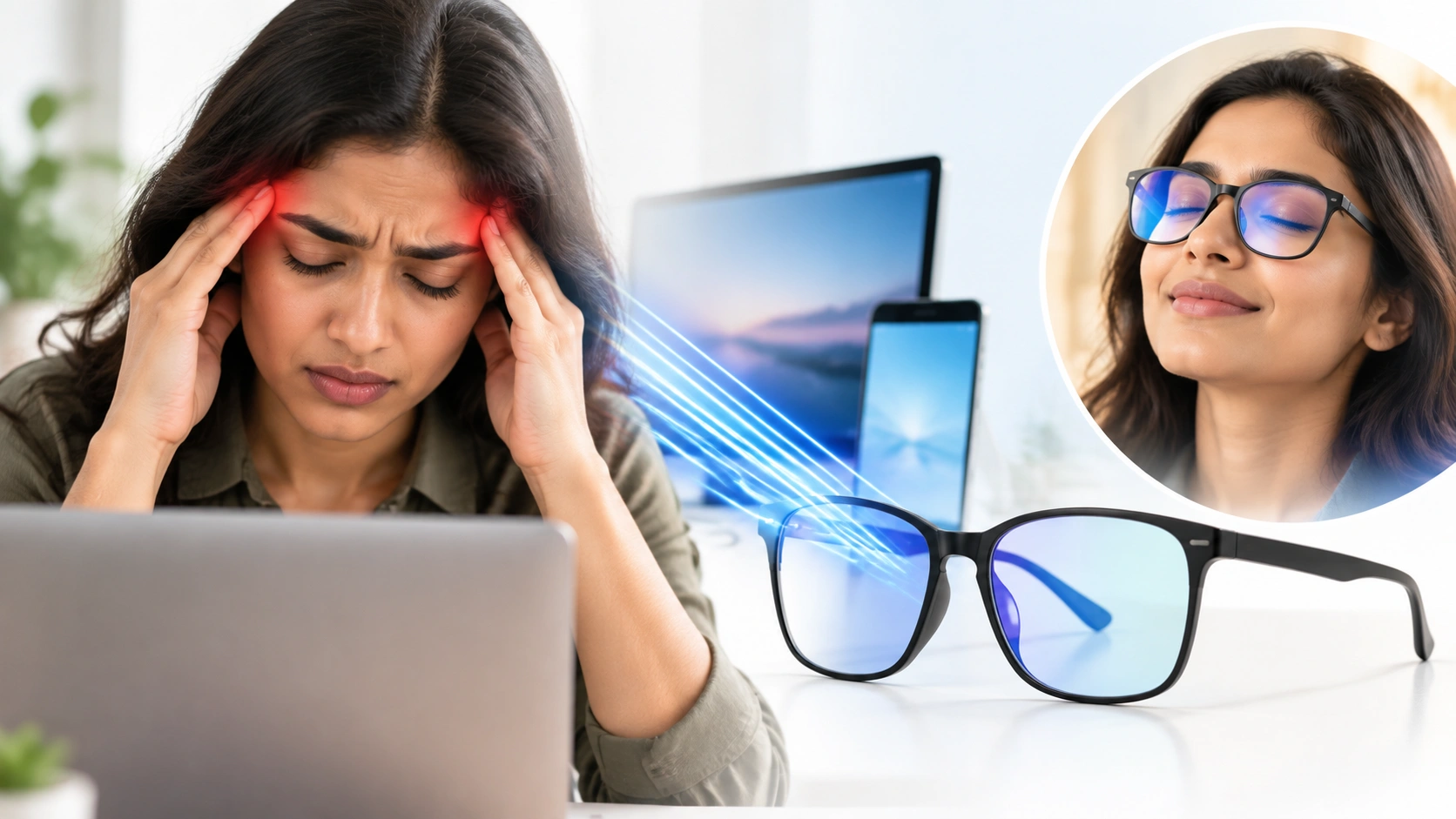Can Blue Light Glasses Help With Headaches? | Envision